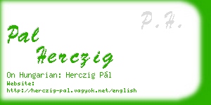 pal herczig business card