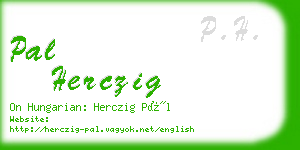 pal herczig business card